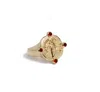 Gem Island Women's Gold / Red Dolce Vita Ring