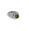 Gem Island Women's Green / Silver Silver Carmen Ring