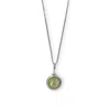 Gem Island Women's Green / Silver Silver Prehnite Necklace