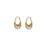 Gem Island Women's Neutrals / Gold Crystal Small Earrings