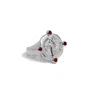 Gem Island Women's Red / Silver Silver Dolce Vita Ring