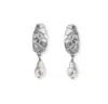 Gem Island Women's White / Silver Silver La Lagune Earrings
