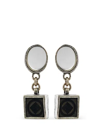 Gem Kingdom 玛瑙吊饰耳环 In Silver