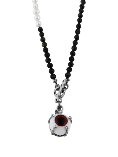 Gem Kingdom 眼睛吊饰项链 In Silver