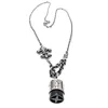 Gem Kingdom Men's Black / Silver Rebel Rebel - Sterling Silver Necklace With Ebony