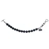 Gem Kingdom Men's Black / Silver Rebel Rebel - Vulcanic Lava Beads Bracelet