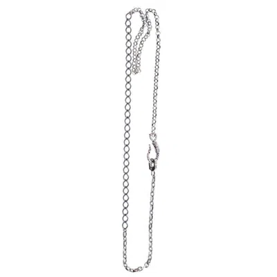 Gem Kingdom Men's Rebel Rebel Silver Chain Necklace