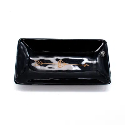 Gem Kingdom Women's Black / Silver Black Horn Tray