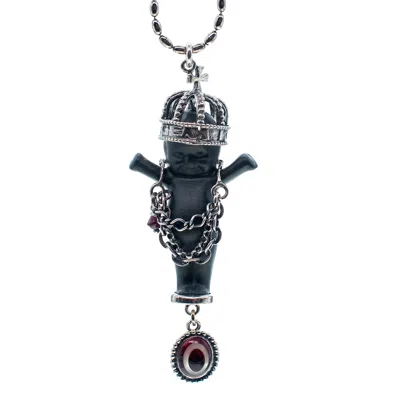 Gem Kingdom Women's Black / Silver Happy Baby - Gem Baby White And Silver In Multi