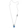 Gem Kingdom Women's Blue / Silver Sterling Silver Blue Muse Necklace In Multi
