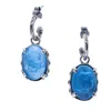 Gem Kingdom Women's Blue / Silver Sterling Silver Earrings Blue Muse In Multi