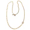 Gem Kingdom Women's Gold Plated Brass Basic Chain Necklace - 72 Cm Various Links In Gold