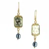 Gem Kingdom Women's Gold / Yellow / Silver Gold Plated Earrings - Morrored Dots In Gold