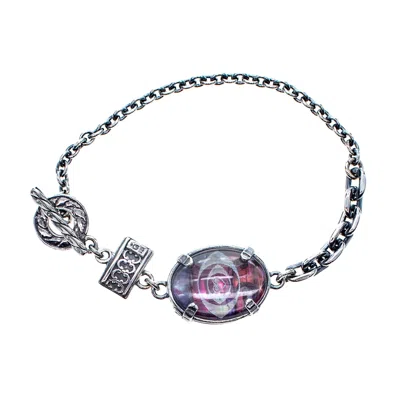 Gem Kingdom Women's Purple / Silver Purple Eye Bracelet