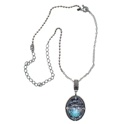 Gem Kingdom Women's Silver Necklace Through The Looking Glass Diver