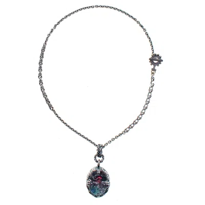 Gem Kingdom Women's Silver Necklace Through The Looking Glass Ram