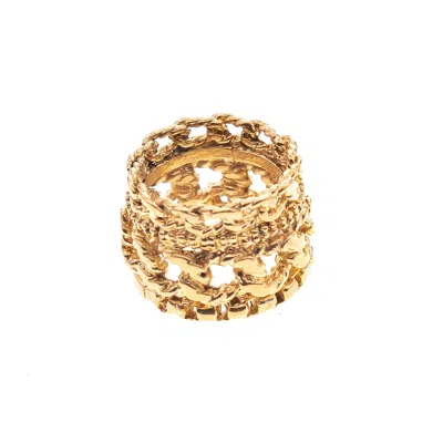 Gem Kingdom Women's Solid Stacked Ring Gold Plated
