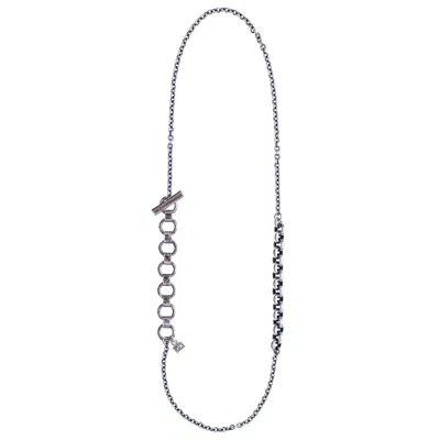 Gem Kingdom Women's Sterling Silver Link Chain Metroplis F