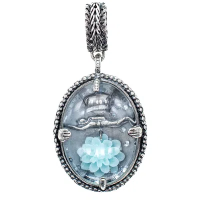 Gem Kingdom Women's Sterling Silver Pendant Through The Looking Glass Diver