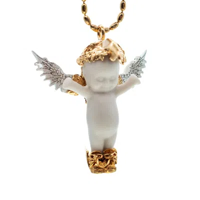 Gem Kingdom Women's White / Gold Happy Baby Phoenix White And Gold In Multi