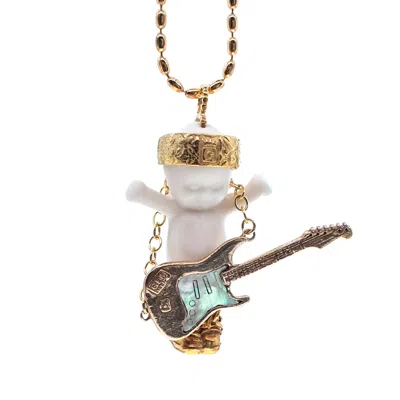 Gem Kingdom Women's White / Gold Happy Baby Rock-a-bye Gold White In Multi