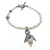 Gem Kingdom Women's White / Silver Back To The Future - Bracelet With White Pearls And Sterling Silver