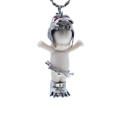 Gem Kingdom Women's White / Silver Happy Baby - Dragon White And Silver In Multi