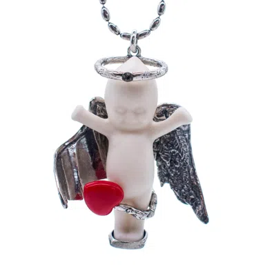 Gem Kingdom Women's White / Silver Happy Baby - Lucy In The Sky White Silver In Pink