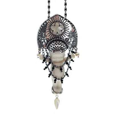 Gem Kingdom Women's White / Silver Happy Baby Koko White And Silver In Metallic