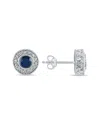 GEM SPARK GEM SPARK 14K 0.76 CT. TW. DIAMOND & SAPPHIRE EARRINGS