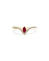 Gem Spark 14k 0.27 Ct. Tw. Diamond & Ruby Ring