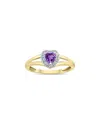 Gem Spark 14k 0.51 Ct. Tw. Diamond & Amethyst Ring