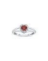Gem Spark 14k 0.51 Ct. Tw. Diamond & Garnet Ring