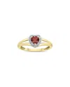Gem Spark 14k 0.51 Ct. Tw. Diamond & Garnet Ring