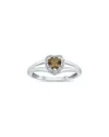 Gem Spark 14k 0.51 Ct. Tw. Diamond & Smoky Quartz Ring