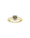 Gem Spark 14k 0.51 Ct. Tw. Diamond & Smoky Quartz Ring