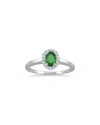 Gem Spark 14k 0.59 Ct. Tw. Diamond & Emerald Ring