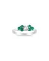 Gem Spark 14k 0.75 Ct. Tw. Diamond & Emerald Ring