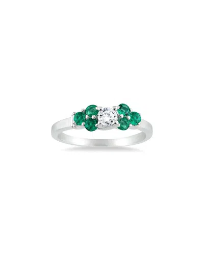 GEM SPARK GEM SPARK 14K 0.75 CT. TW. DIAMOND & EMERALD RING