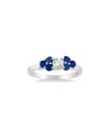 Gem Spark 14k 0.75 Ct. Tw. Diamond & Sapphire Ring