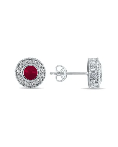 Gem Spark 14k 0.76 Ct. Tw. Diamond & Ruby Earrings