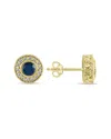 Gem Spark 14k 0.76 Ct. Tw. Diamond & Sapphire Earrings