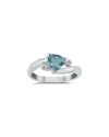 Gem Spark 14k 0.78 Ct. Tw. Diamond & Aquamarine Ring