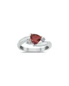 Gem Spark 14k 0.78 Ct. Tw. Diamond & Garnet Ring