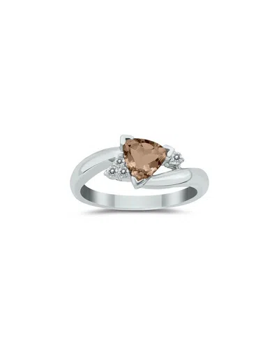 Gem Spark 14k 0.78 Ct. Tw. Diamond & Smoky Quartz Ring