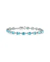 Gem Spark 14k 10.50 Ct. Tw. Blue Topaz Link Bracelet