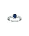 Gem Spark 14k 1.08 Ct. Tw. Diamond & Sapphire Ring