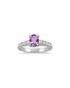 Gem Spark 14k 1.19 Ct. Tw. Diamond & Amethyst Ring