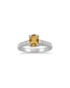 Gem Spark 14k 1.19 Ct. Tw. Diamond & Citrine Ring