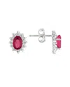 Gem Spark 14k 1.34 Ct. Tw. Diamond & Ruby Earrings